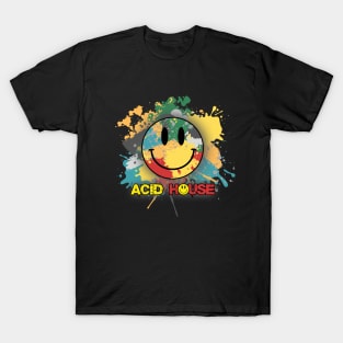 Acid House Smiley Face Jackson Pollock T-Shirt